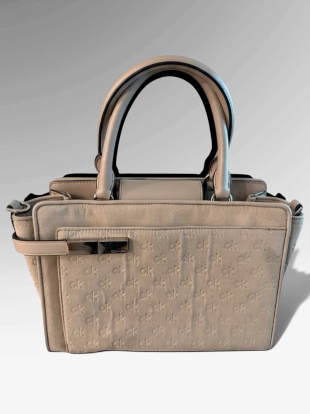 Pre-owned Calvin Klein Embossed Logo Satchel